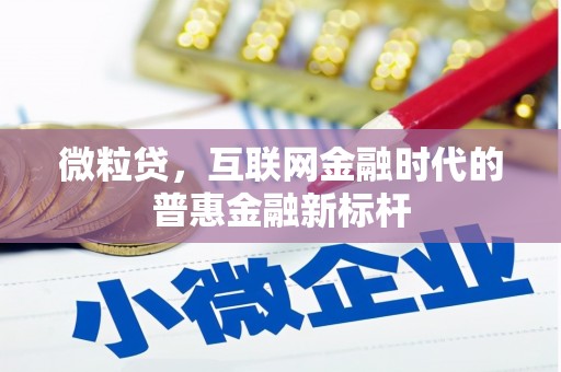 长葛微粒贷，互联网金融时代的普惠金融新标杆