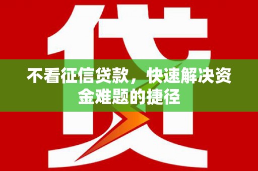 长葛不看征信贷款，快速解决资金难题的捷径
