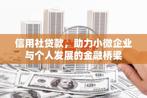 长葛信用社贷款，助力小微企业与个人发展的金融桥梁