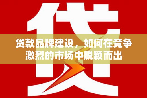 长葛贷款品牌建设，如何在竞争激烈的市场中脱颖而出