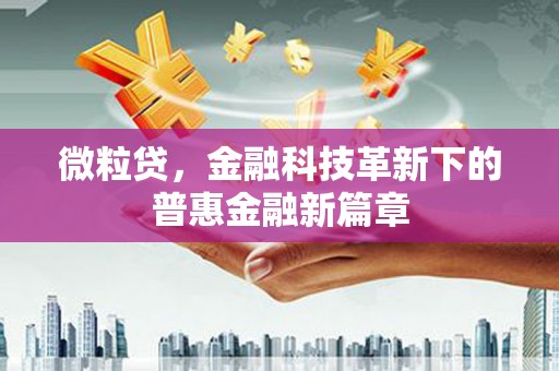 长葛微粒贷，金融科技革新下的普惠金融新篇章