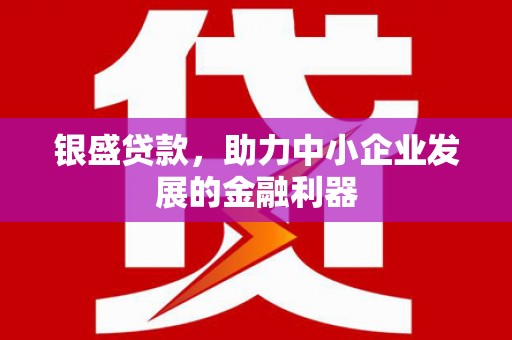 长葛银盛贷款，助力中小企业发展的金融利器