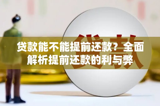长葛贷款能不能提前还款？全面解析提前还款的利与弊