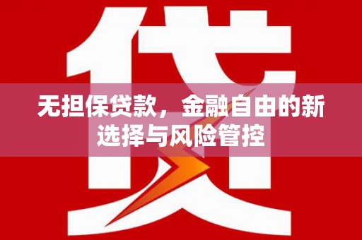 长葛无担保贷款，金融自由的新选择与风险管控