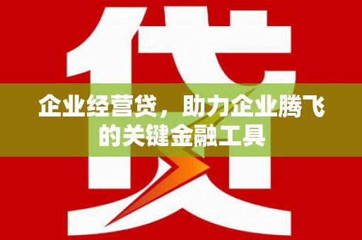 长葛企业经营贷，助力企业腾飞的关键金融工具