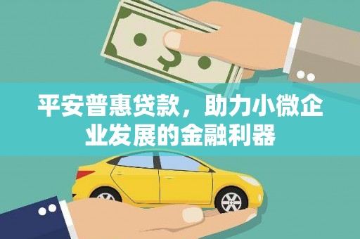 长葛平安普惠贷款，助力小微企业发展的金融利器