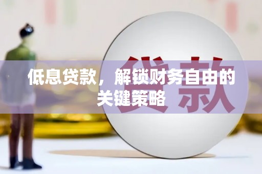 长葛低息贷款，解锁财务自由的关键策略