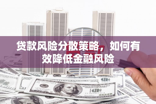 长葛贷款风险分散策略，如何有效降低金融风险