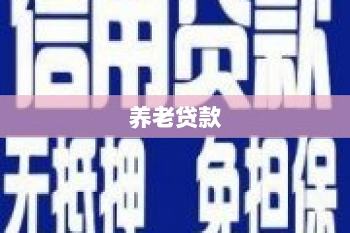 长葛养老贷款