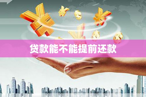 长葛贷款能不能提前还款