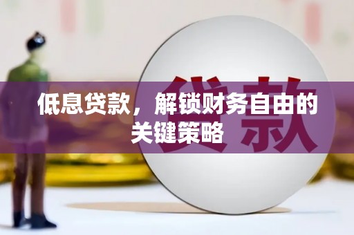 长葛低息贷款，解锁财务自由的关键策略