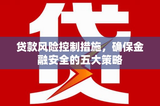 长葛贷款风险控制措施，确保金融安全的五大策略