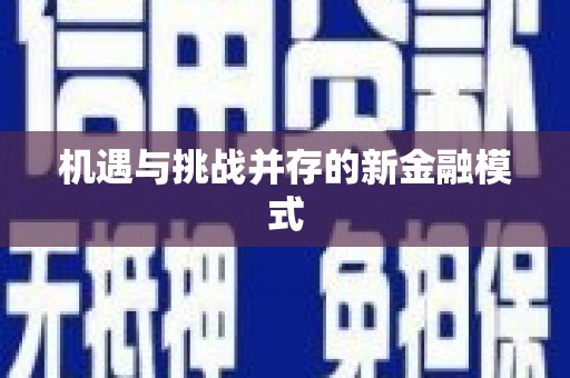 长葛机遇与挑战并存的新金融模式