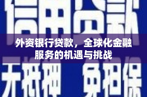 长葛外资银行贷款，全球化金融服务的机遇与挑战