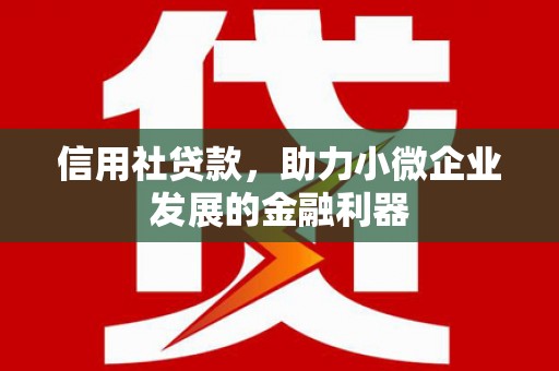 长葛信用社贷款，助力小微企业发展的金融利器