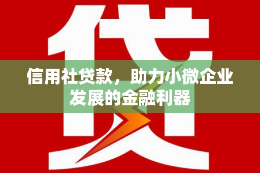 长葛信用社贷款，助力小微企业发展的金融利器
