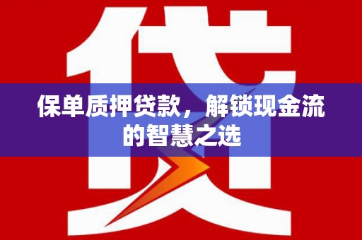 长葛保单质押贷款，解锁现金流的智慧之选
