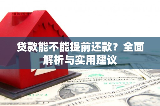 长葛贷款能不能提前还款？全面解析与实用建议